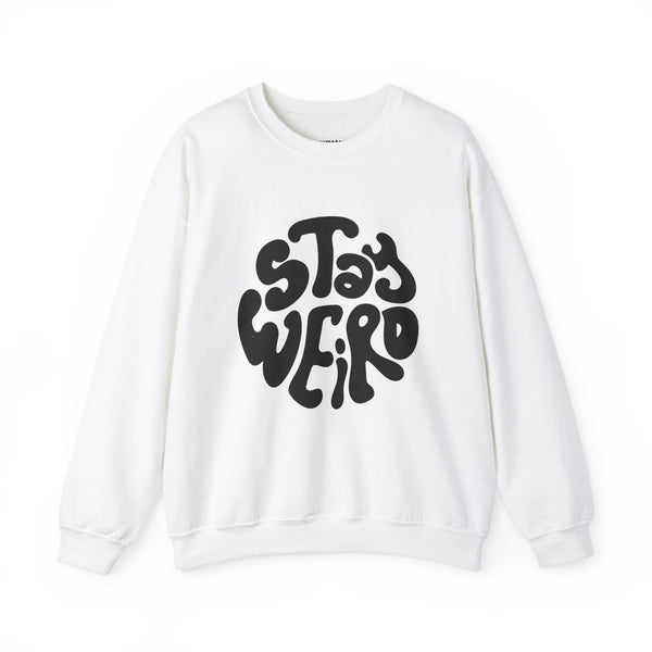 Bellymonk "Stay Weird" Sweatshirt (Sizes Available S-5XL) (color Available:  White, | Sports Grey, | Light Pink, | Light Blue)