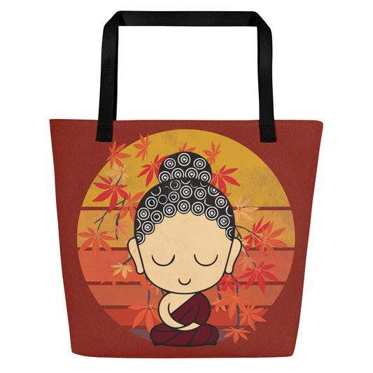 Little Buddha Tote Bag (Maroon)