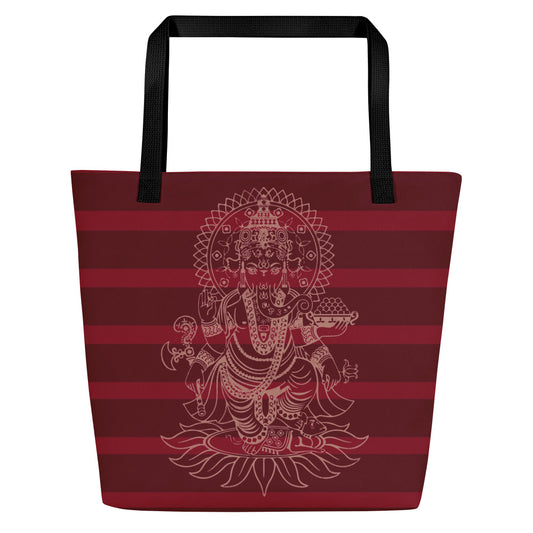 Ganesh Tote Bag (Maroon)