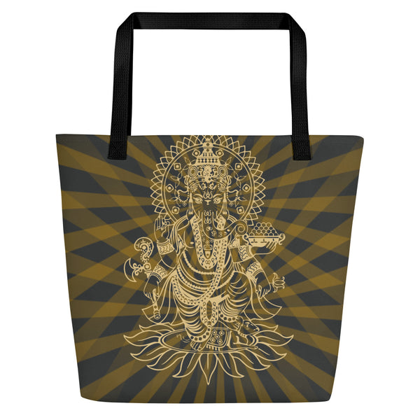 Ganesh Tote Bag (Yellow/Grey)