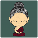 Little Buddha- All-Over Print Large Tote Bag - Image 2