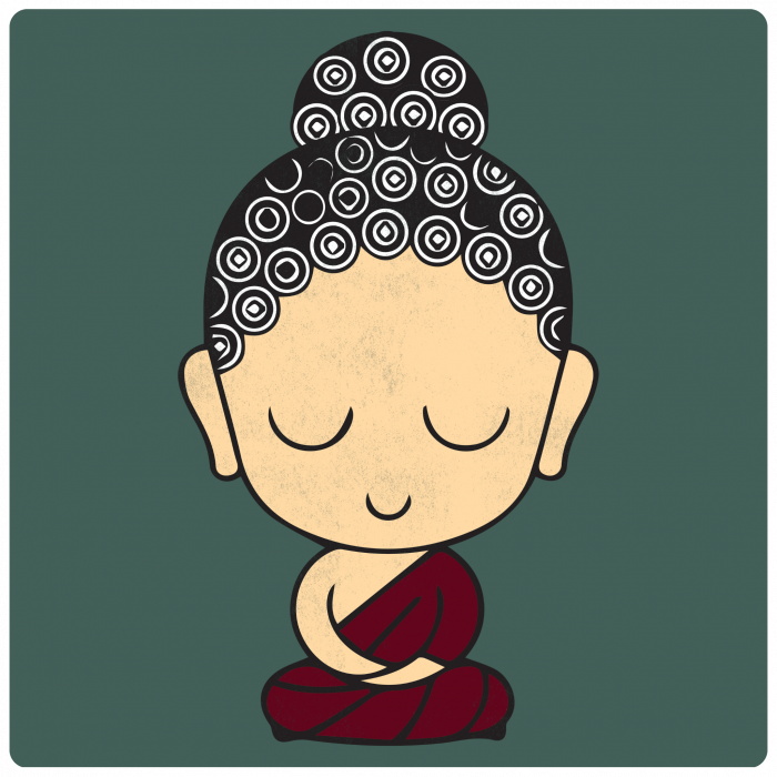 Little Buddha- All-Over Print Large Tote Bag - Image 2