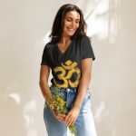Om- Women’s relaxed v-neck t-shirt - Image 3