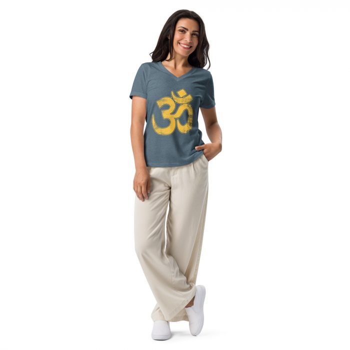 Om- Women’s relaxed v-neck t-shirt - Image 4