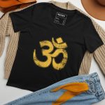 Om- Women’s relaxed v-neck t-shirt - Image 2