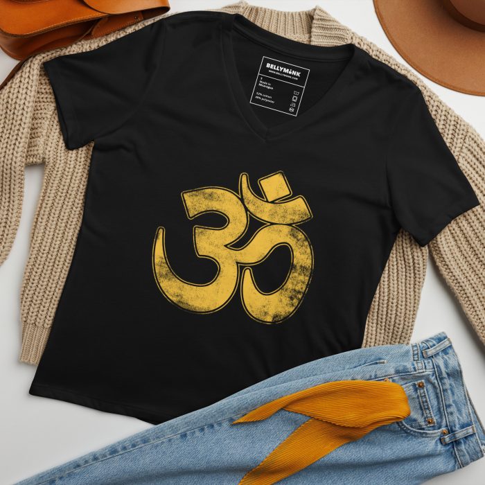 Om- Women’s relaxed v-neck t-shirt - Image 2