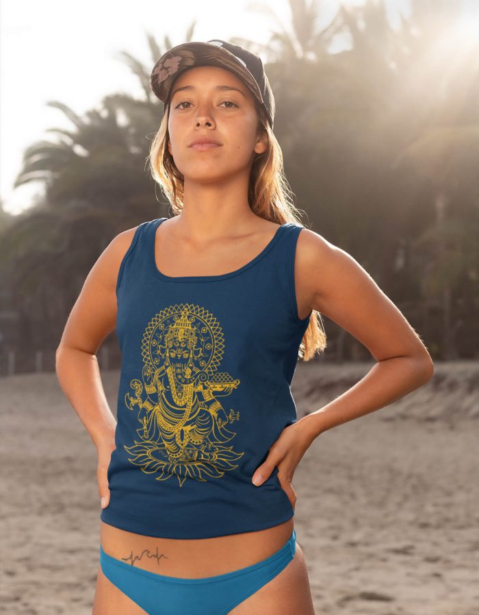 Ganesh- Gold Print- Tank Top - Image 3