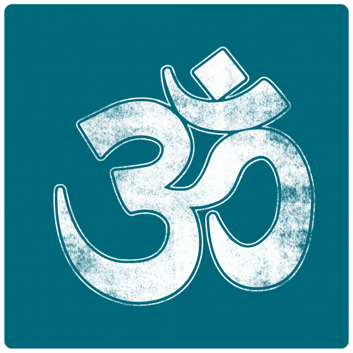 Om- White Print- Women's Relaxed T-Shirt - Image 2