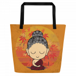 Little Buddha- All-Over Print Large Tote Bag - Image 3