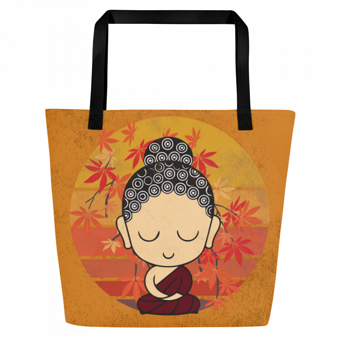 Little Buddha- All-Over Print Large Tote Bag - Image 3
