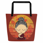 Little Buddha- All-Over Print Large Tote Bag - Image 3