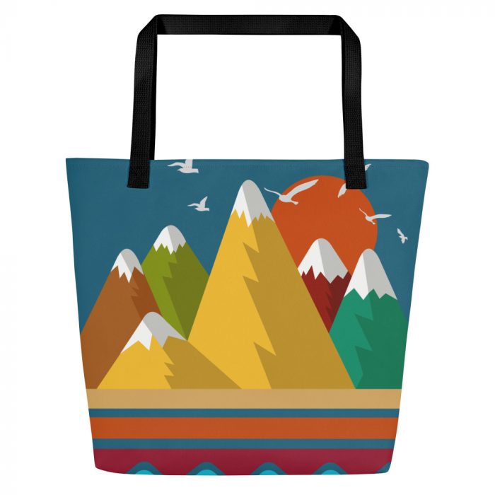 Mountain Calling- All-Over Print Large Tote Bag - Image 6