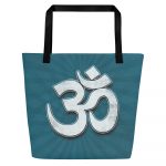 OM- Blue Print- All-Over Print Large Tote Bag