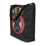 Wicked Yeti- Black- All-Over Print Large Tote Bag - Image 3