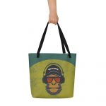 Jam Monkey- BG- All-Over Print Large Tote Bag - Image 4