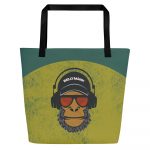 Jam Monkey- BG- All-Over Print Large Tote Bag - Image 5