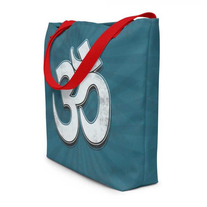 OM- Blue Print- All-Over Print Large Tote Bag - Image 4