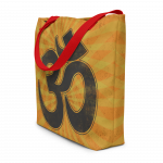 OM- Yellow Print- All-Over Print Large Tote Bag - Image 3