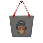 Jam Monkey- All-Over Print Large Tote Bag - Image 3