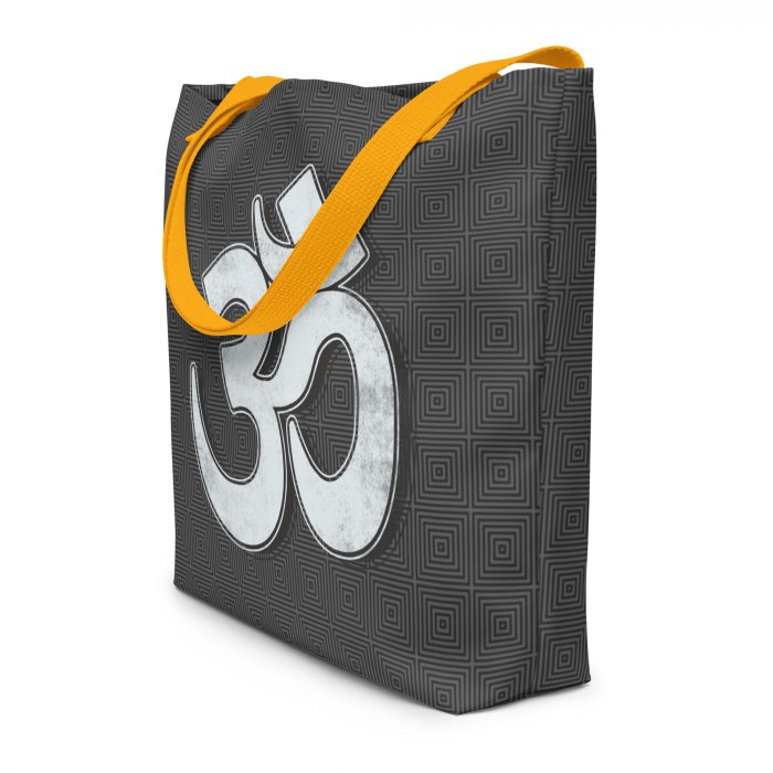 OM- White Print- All-Over Print Large Tote Bag - Image 4