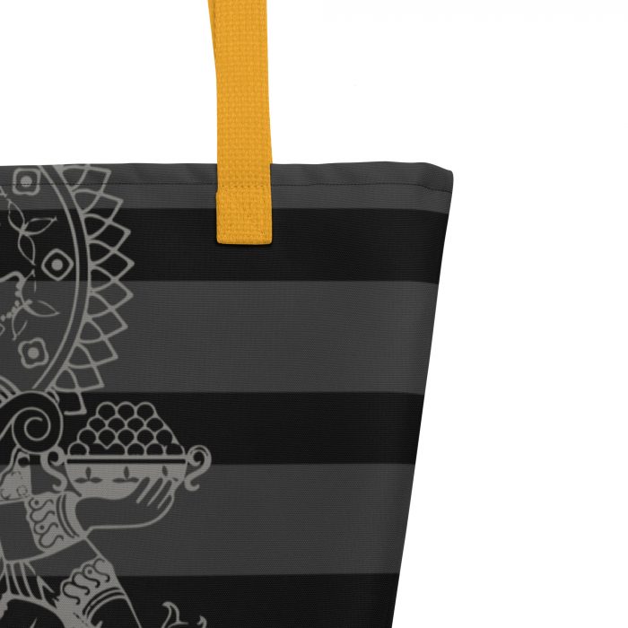 Ganesh- Stripe- All-Over Print Large Tote Bag - Image 5
