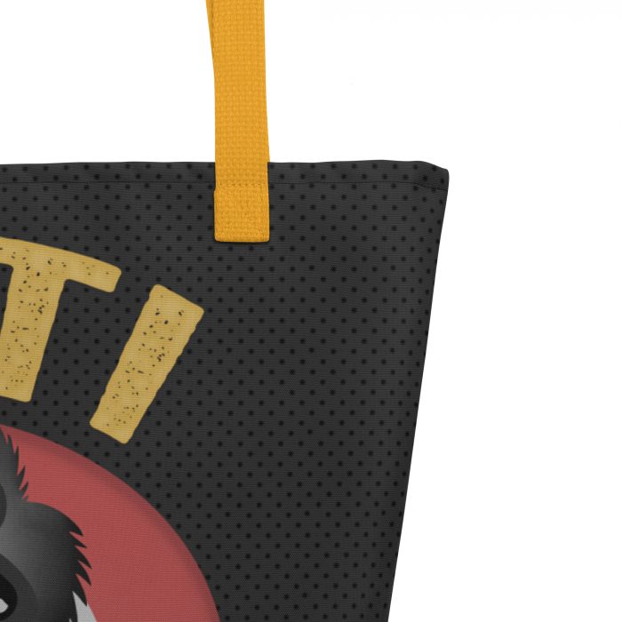 Wicked Yeti- Black- All-Over Print Large Tote Bag - Image 5