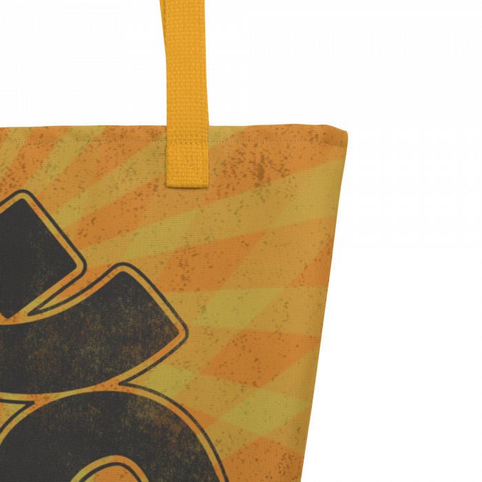 OM- Yellow Print- All-Over Print Large Tote Bag - Image 5