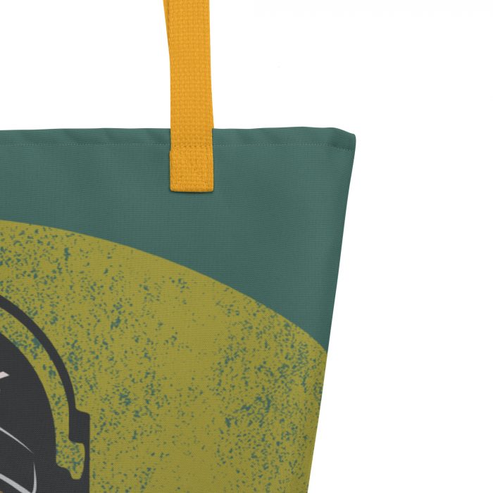 Jam Monkey- BG- All-Over Print Large Tote Bag - Image 6