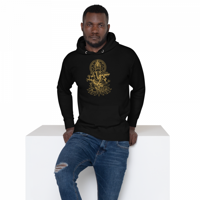 Ganesh- Gold Print- Unisex Hoodie - Image 3