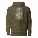 Ganesh- White Print- Unisex Hoodie