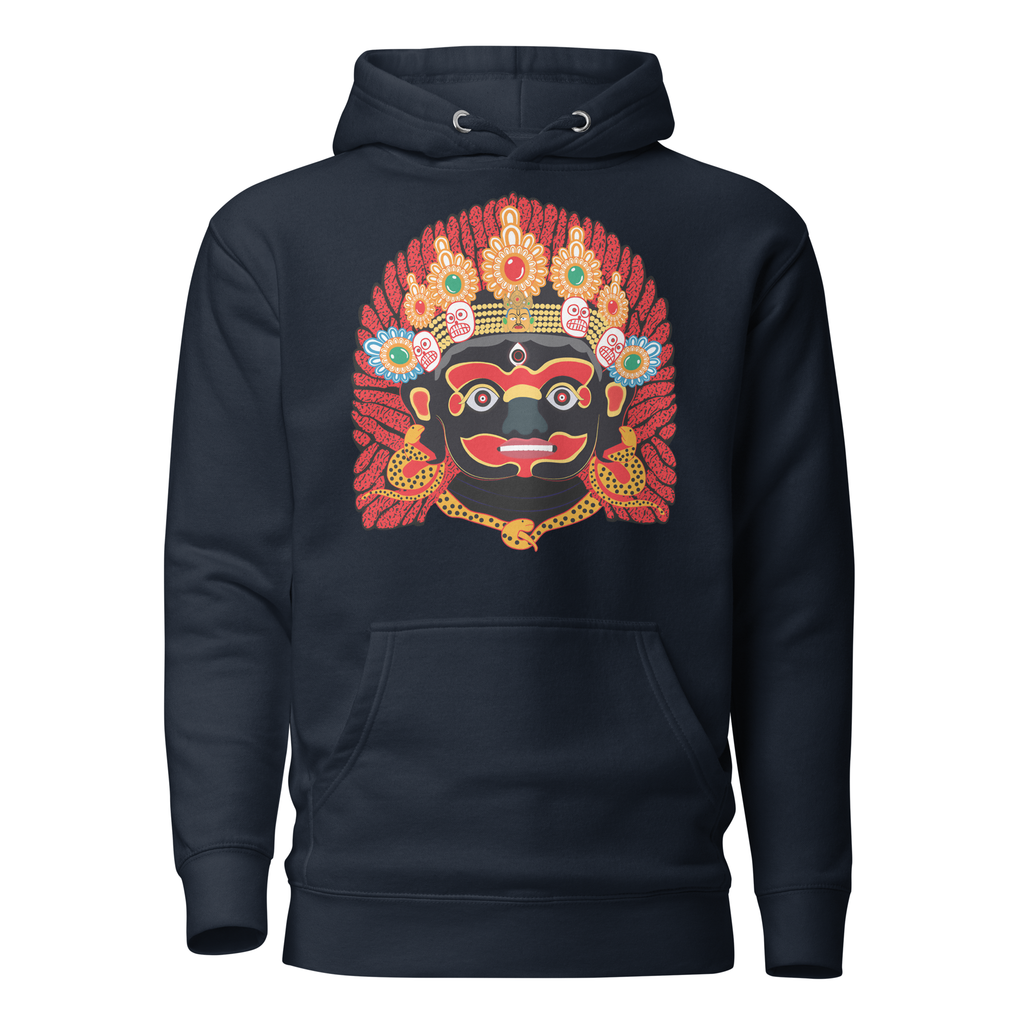 cotton-heritage-m2580-i-unisex-premium-pullover-hoodie-navy-blazer-front-68c2db9249684.png Kaal Bhairab- Unisex Hoodie - Image 1