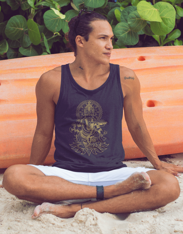 Ganesh- Gold Print- Tank Top - Image 4