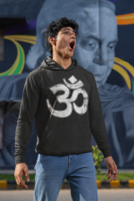 OM- White Print- Unisex Hoodie - Image 3