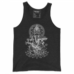 Ganesh- White Print- Tank Top