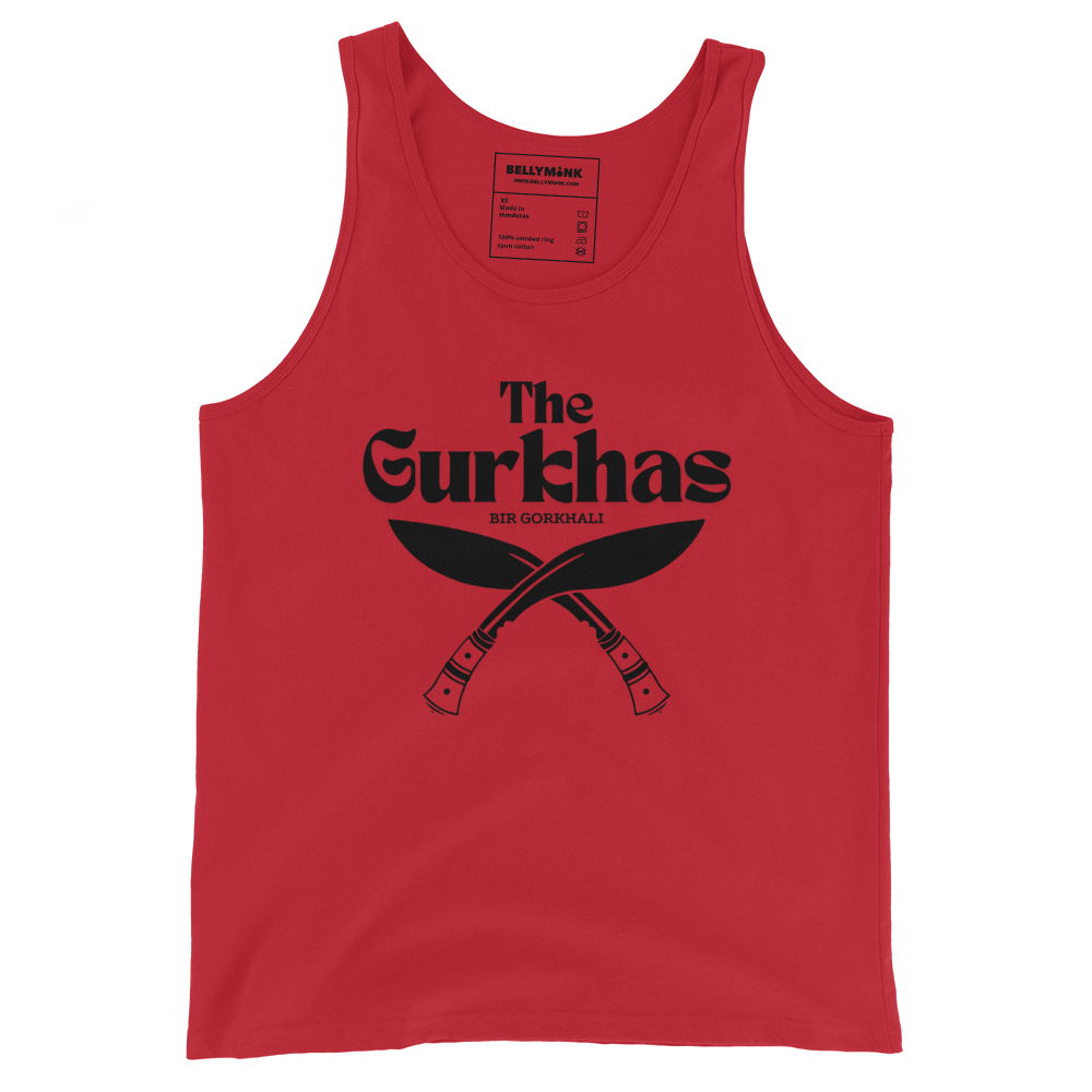 mens-staple-tank-top-red-front-68c30e2f784ae.png The Gurkhas- Tank Top - Image 1