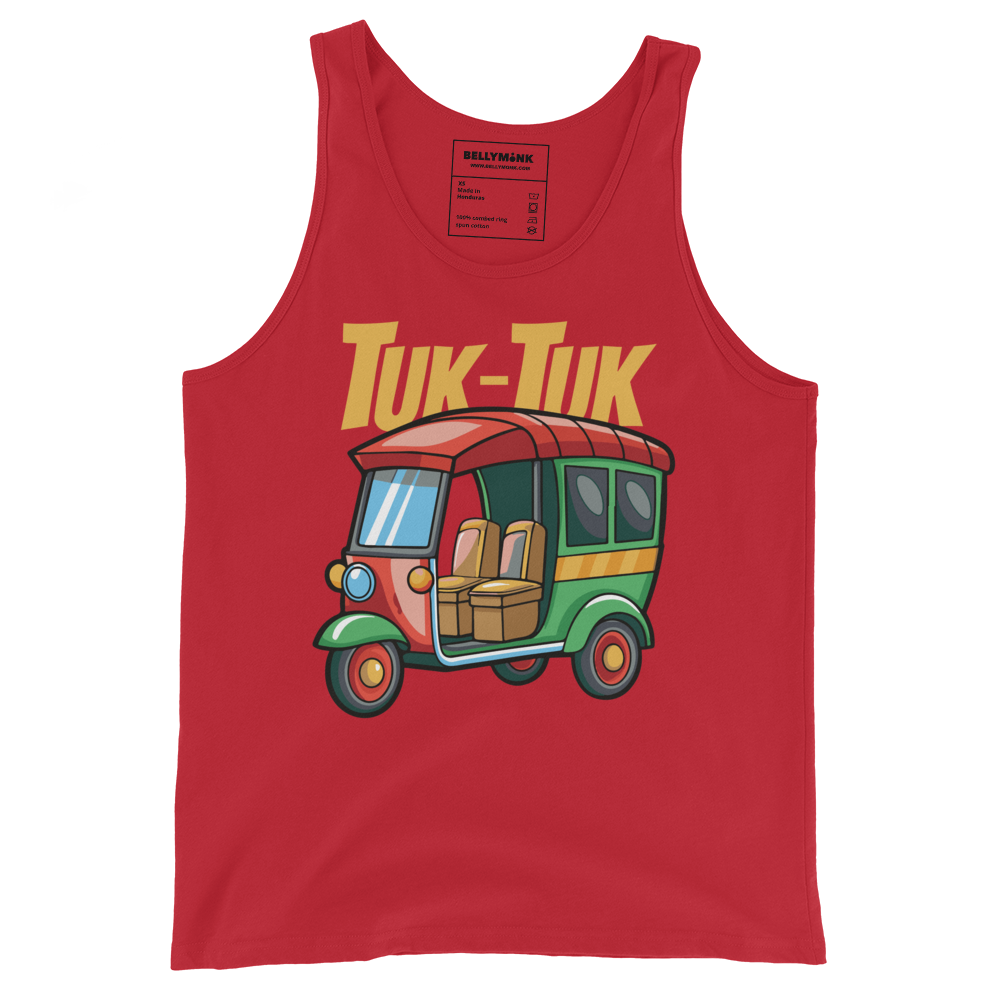 mens-staple-tank-top-red-front-68c32b464881a.png Tuk Tuk- Tank Top - Image 1