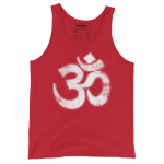 Om- White Print- Tank Top