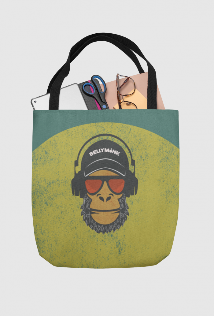 Jam Monkey- BG- All-Over Print Large Tote Bag - Image 3