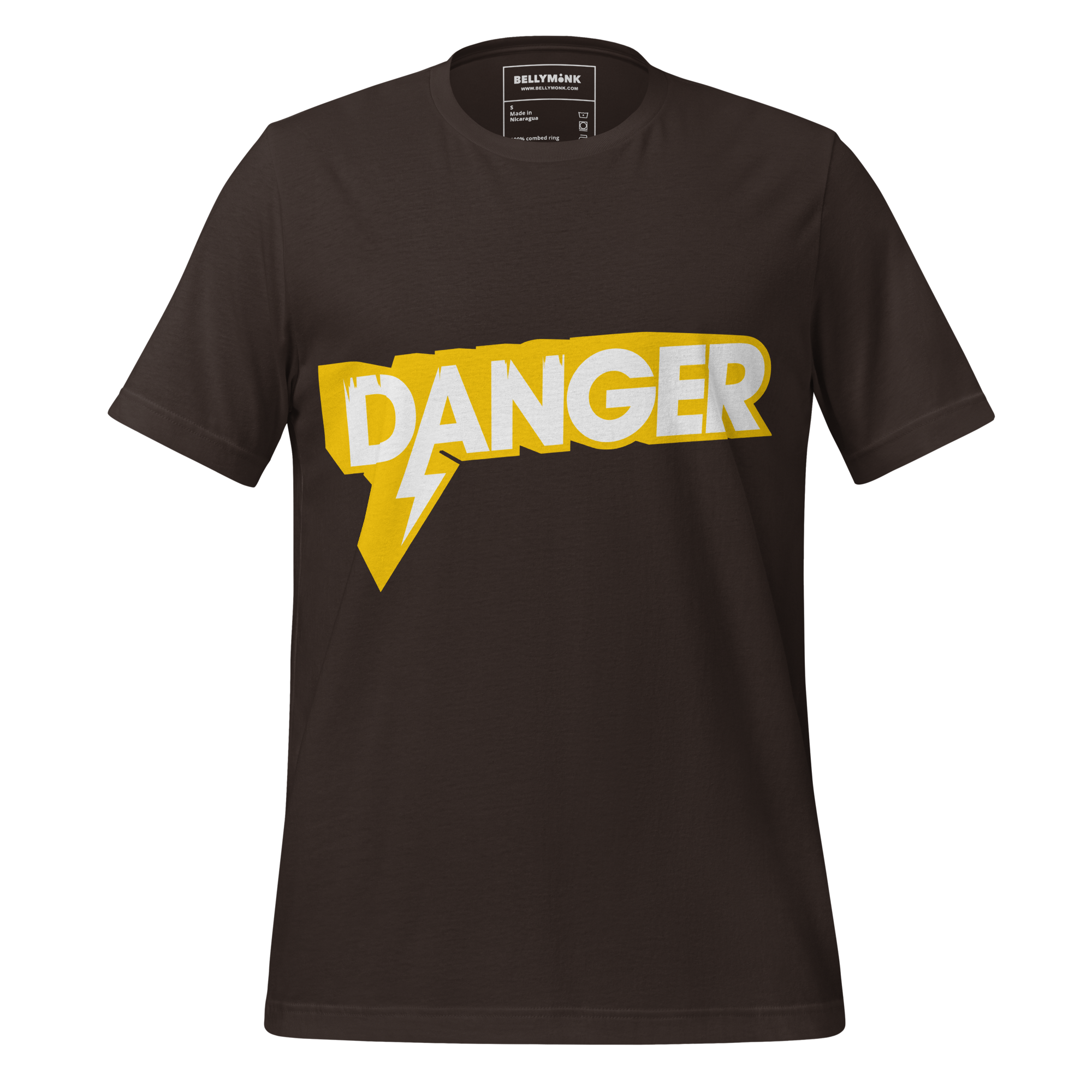 unisex-staple-t-shirt-brown-front-68b61e1e2c1f0.png Danger- Unisex t-shirt - Image 1