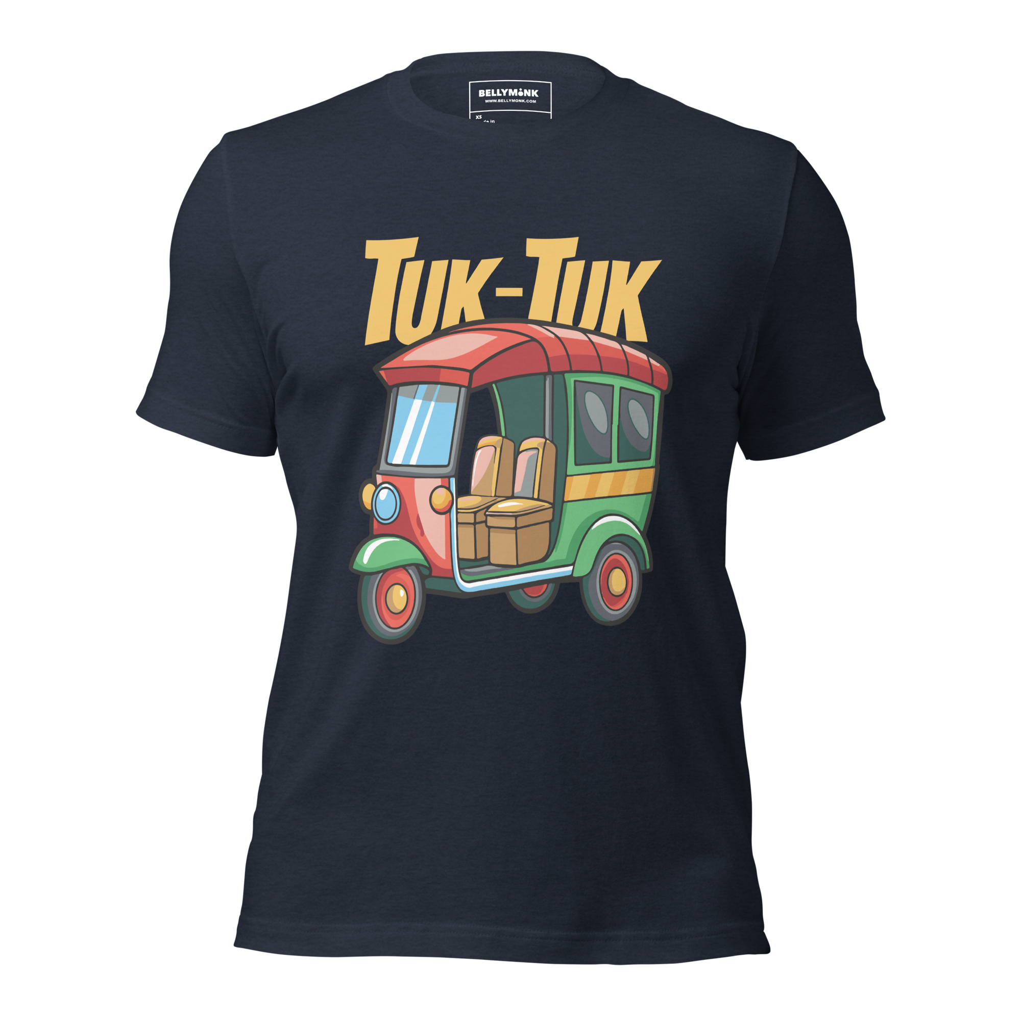 unisex-staple-t-shirt-heather-navy-front-68b5d098c019c.png Tuk Tuk- Unisex t-shirt - Image 1
