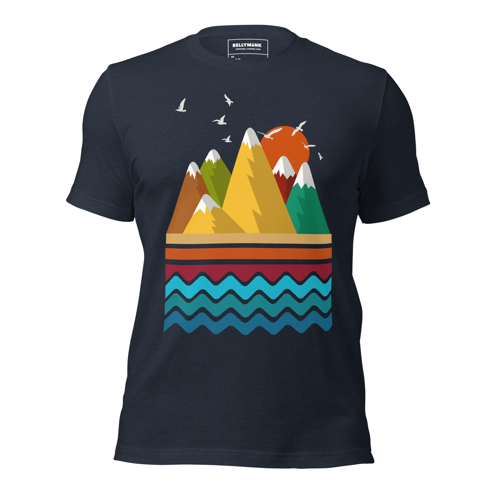 unisex-staple-t-shirt-heather-navy-front-68b5db3159211.png Mountain Calling- Unisex t-shirt - Image 1