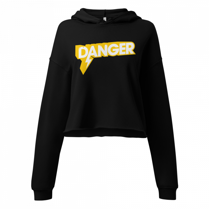 Danger- Women Crop Hoodie - Image 3