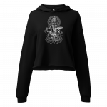 Ganesh- White Print- Crop Hoodie - Image 3