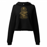 OM- Gold Print- Women Crop Hoodie