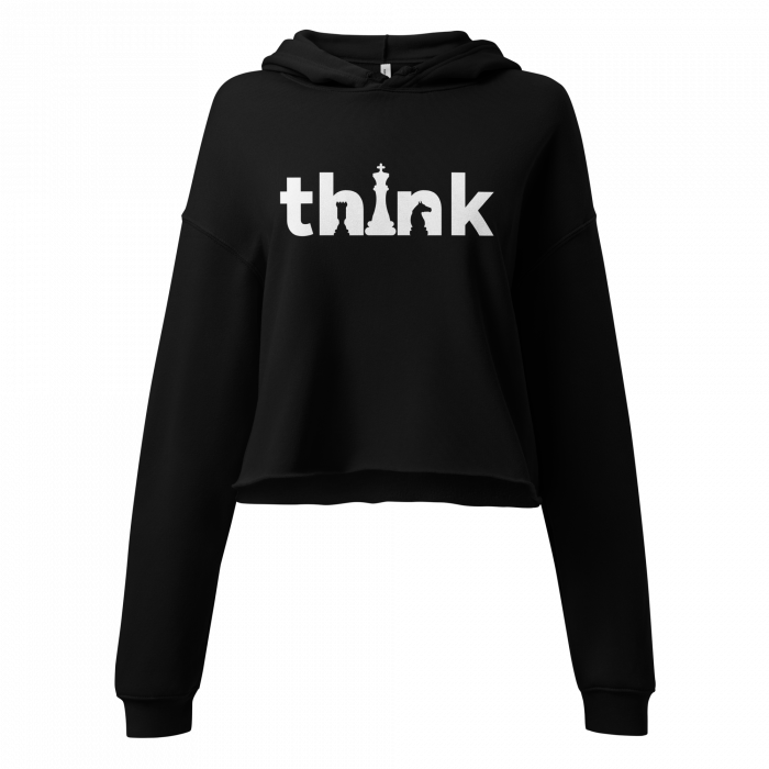Think- Women Crop Hoodie - Image 2