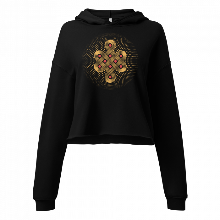 Endless Knot- Women Crop Hoodie - Image 2