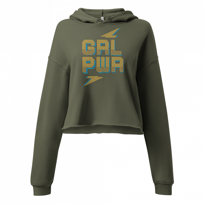 Girl Power- Women Crop Hoodie - Image 2