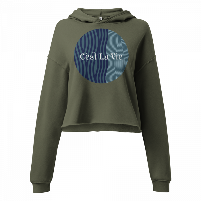 C’est La Vie- Women Crop Hoodie - Image 2