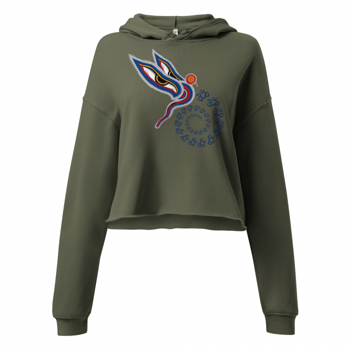 Peaceful Vision- Women Crop Hoodie - Image 2