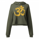 Om- Yellow Print- Women Crop Hoodie - Image 4